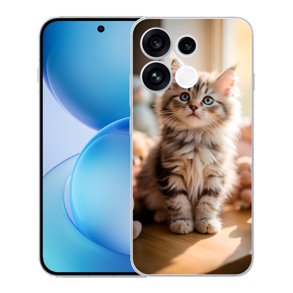 mmCase gél tok az Oppo Reno 16 FS 5G-hez – aranyos cica 10