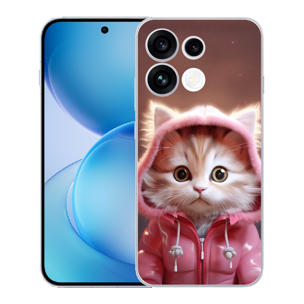 mmCase gél tok az Oppo Reno 16 FS 5G-hez – aranyos cica 3