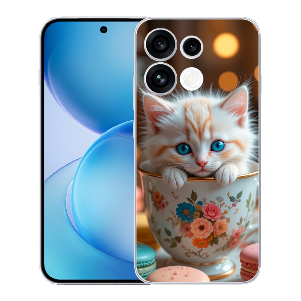 mmCase gél tok az Oppo Reno 16 FS 5G-hez – aranyos cica 6