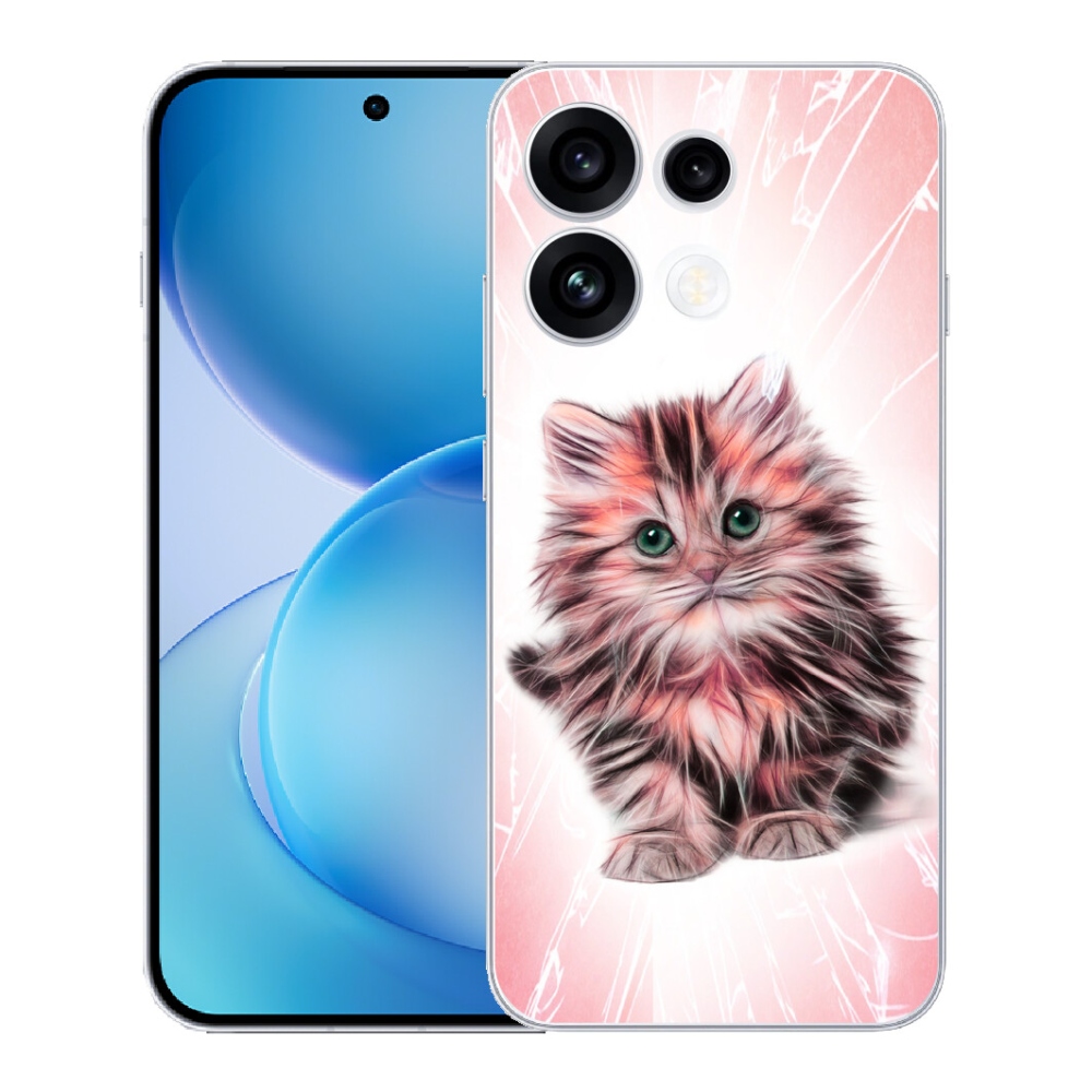 mmCase gél tok az Oppo Reno 16 FS 5G-hez – aranyos cica