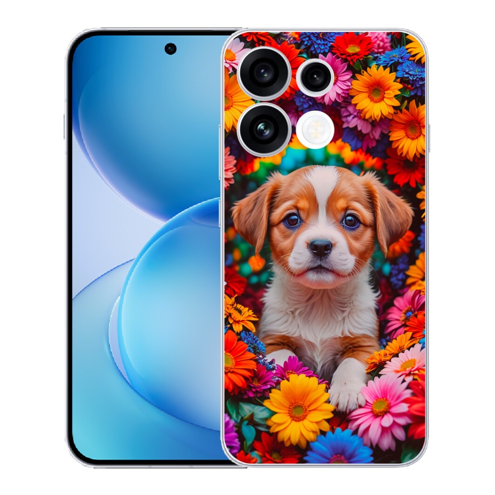 mmCase gél tok az Oppo Reno 16 FS 5G-hez – aranyos kiskutya