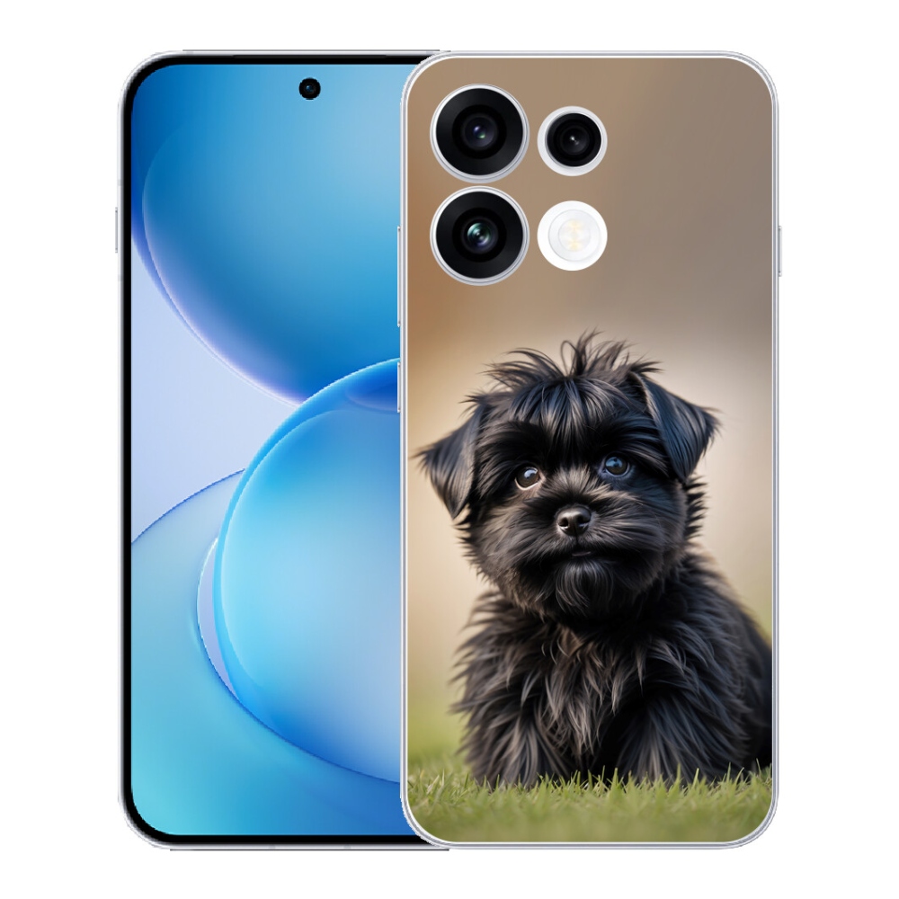 mmCase gél tok az Oppo Reno 16 FS 5G-hez – aranyos fekete kutyus