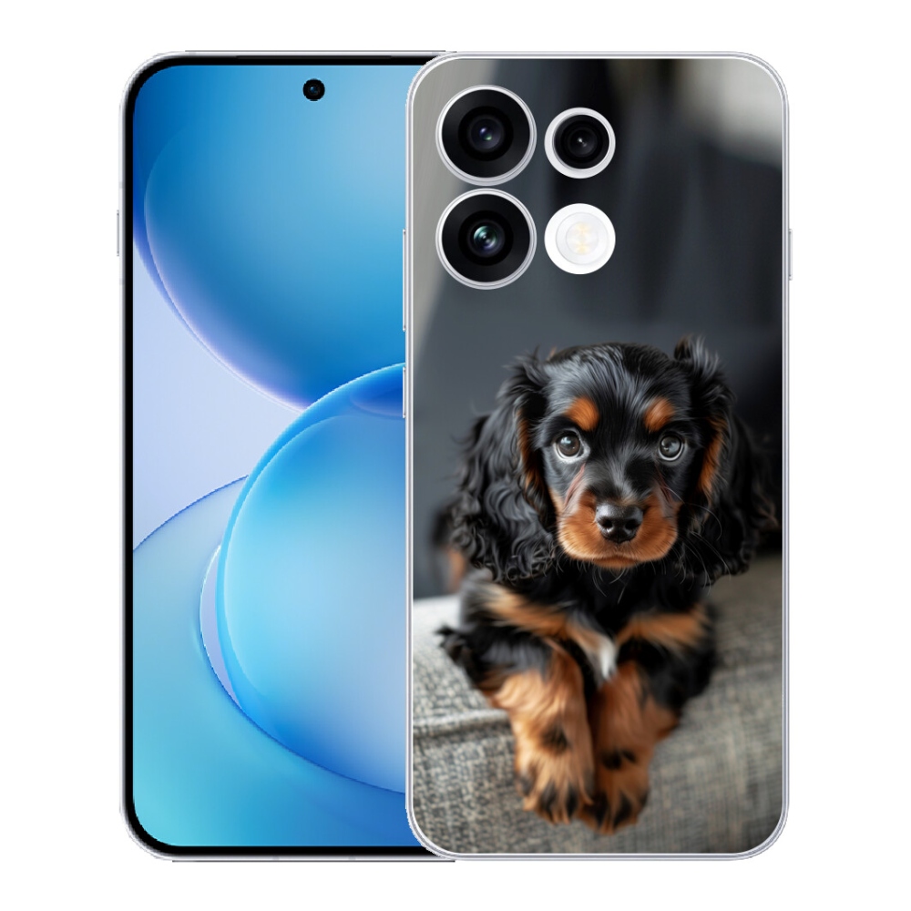 mmCase gél tok az Oppo Reno 16 FS 5G-hez – aranyos, hosszúszőrű tacskó