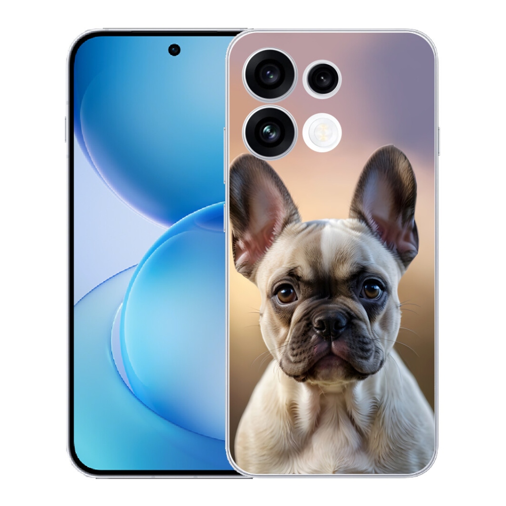 mmCase gél tok az Oppo Reno 16 FS 5G-hez – aranyos francia buldog