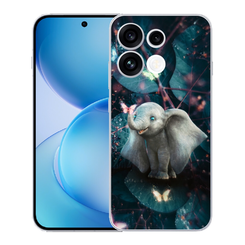 mmCase gél tok az Oppo Reno 16 FS 5G-hez – aranyos elefánt