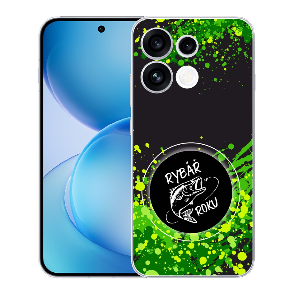 mmCase géltok az Oppo Reno 16 FS 5G-hez – „Az év horgásza” fekete háttérrel