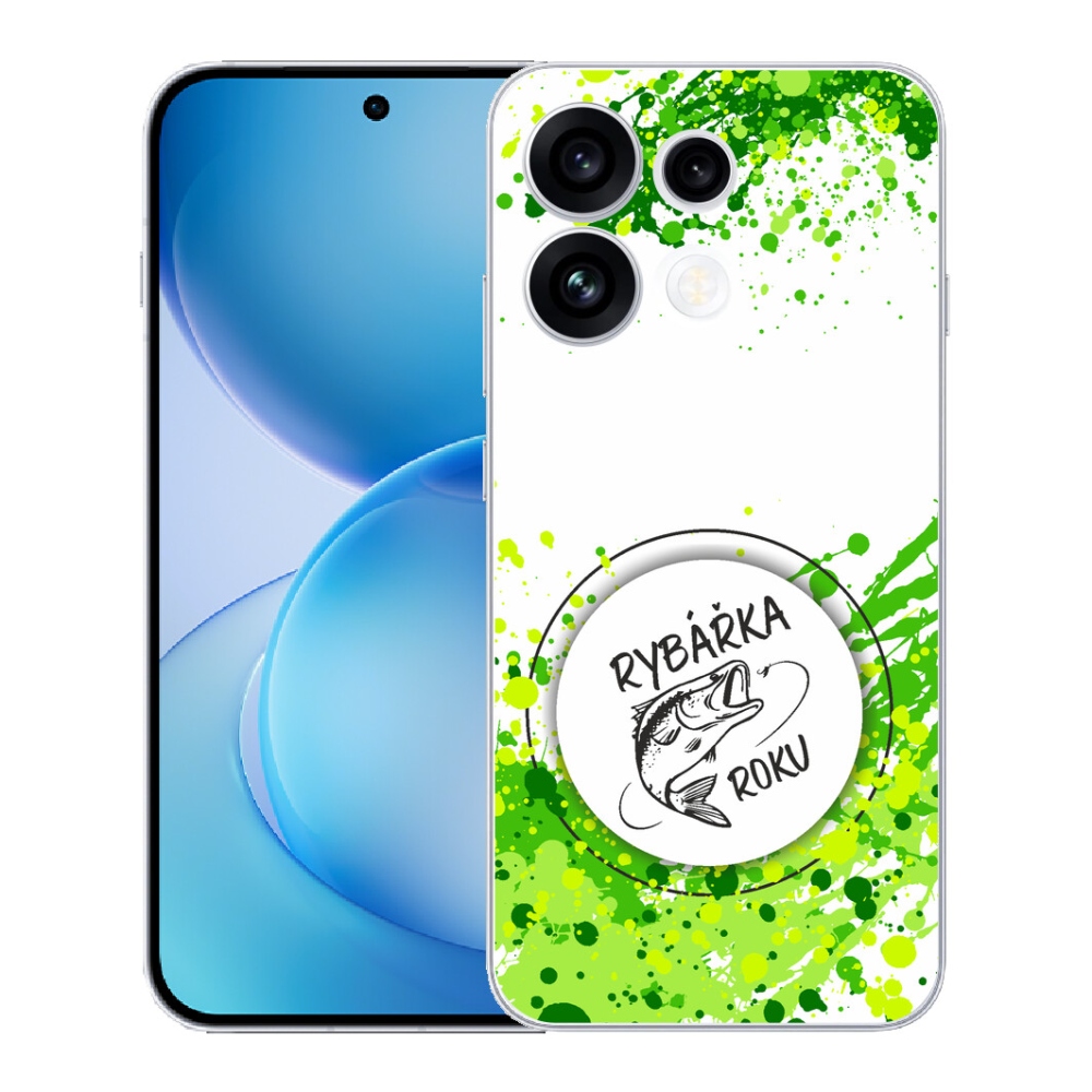 mmCase géltok az Oppo Reno 16 FS 5G-hez – „Az év horgásznője” fehér háttérrel