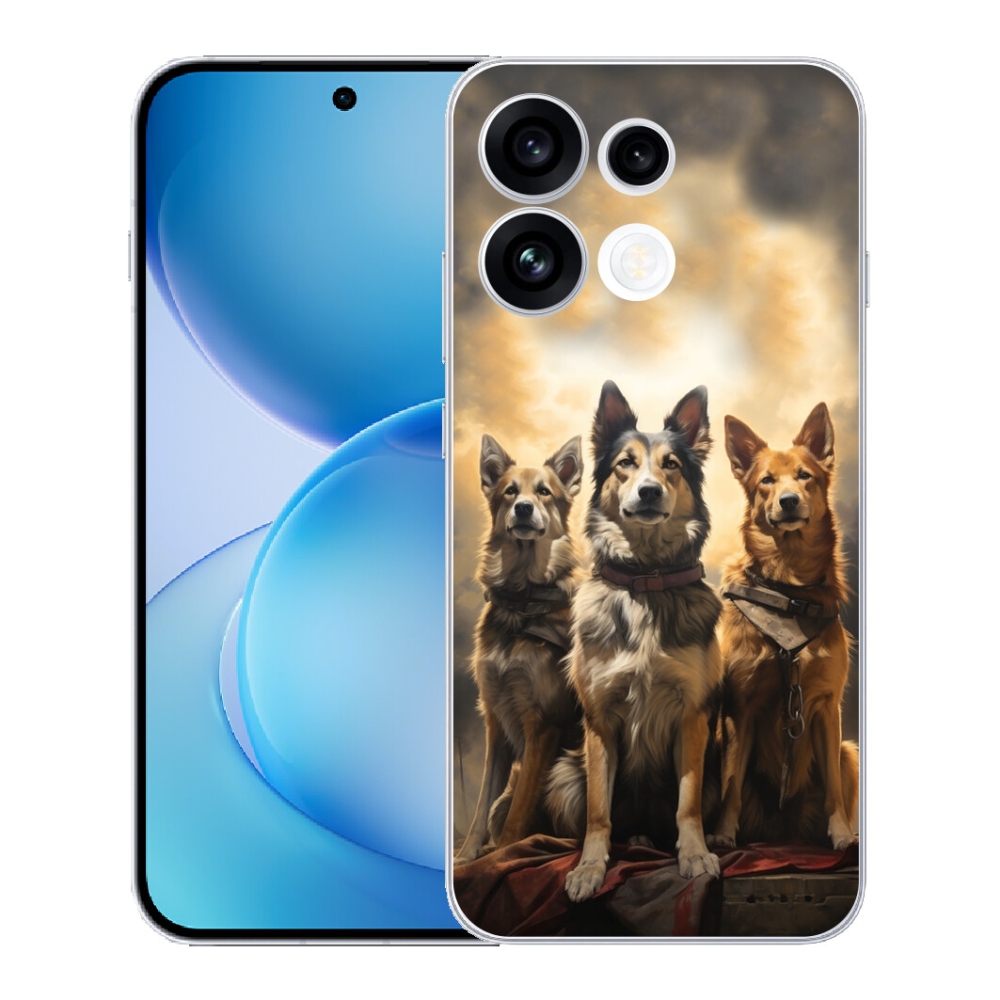 mmCase géltok az Oppo Reno 16 FS 5G-hez – három kutyus
