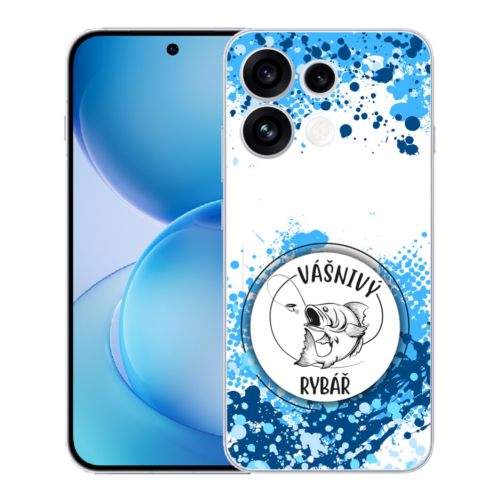 mmCase géltok az Oppo Reno 16 FS 5G-hez – szenvedélyes horgász, fehér háttérrel