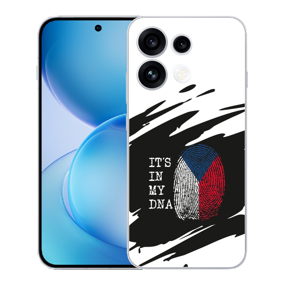 mmCase géltok az Oppo Reno 16 FS 5G-hez – zászló, ujjlenyomat, fekete-fehér háttér