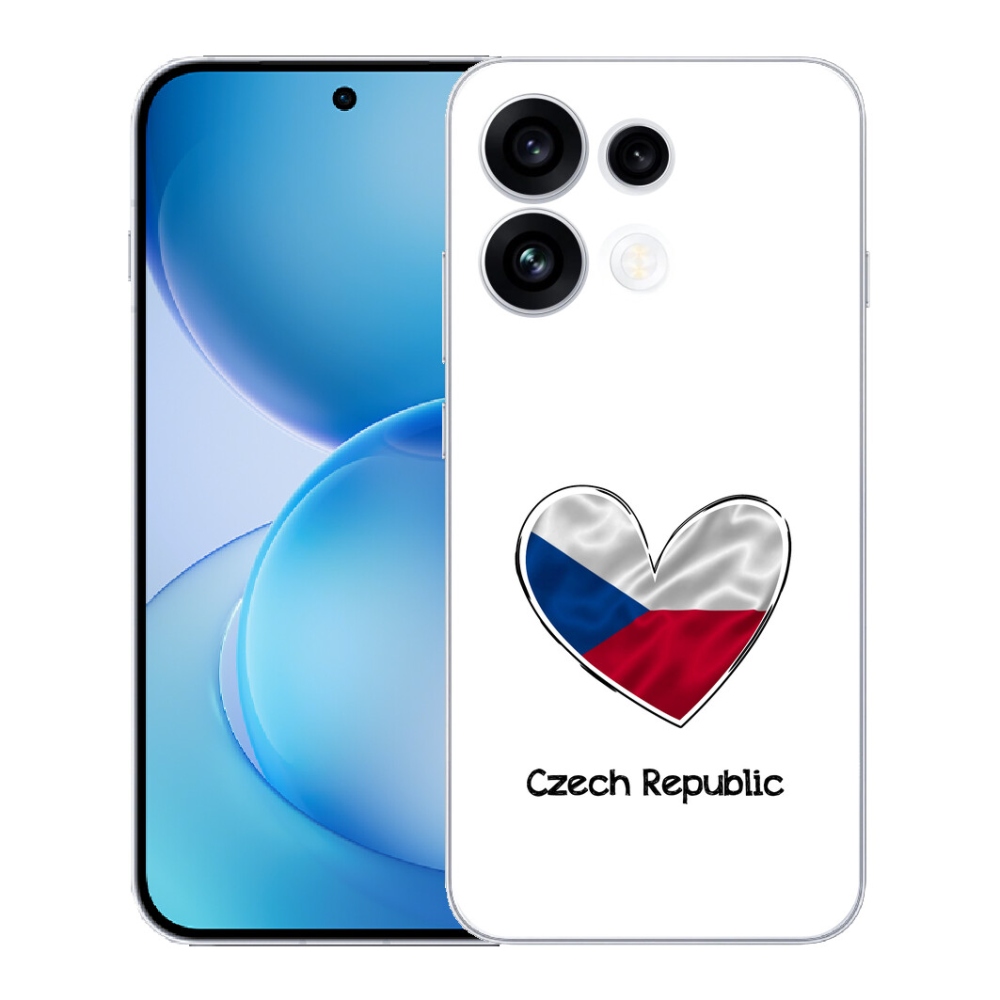mmCase géltok az Oppo Reno 16 FS 5G-hez – zászló, szív, fehér háttér