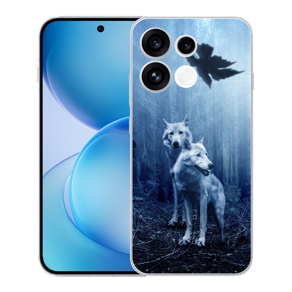 mmCase géltok az Oppo Reno 16 FS 5G-hez – farkasok az erdőben