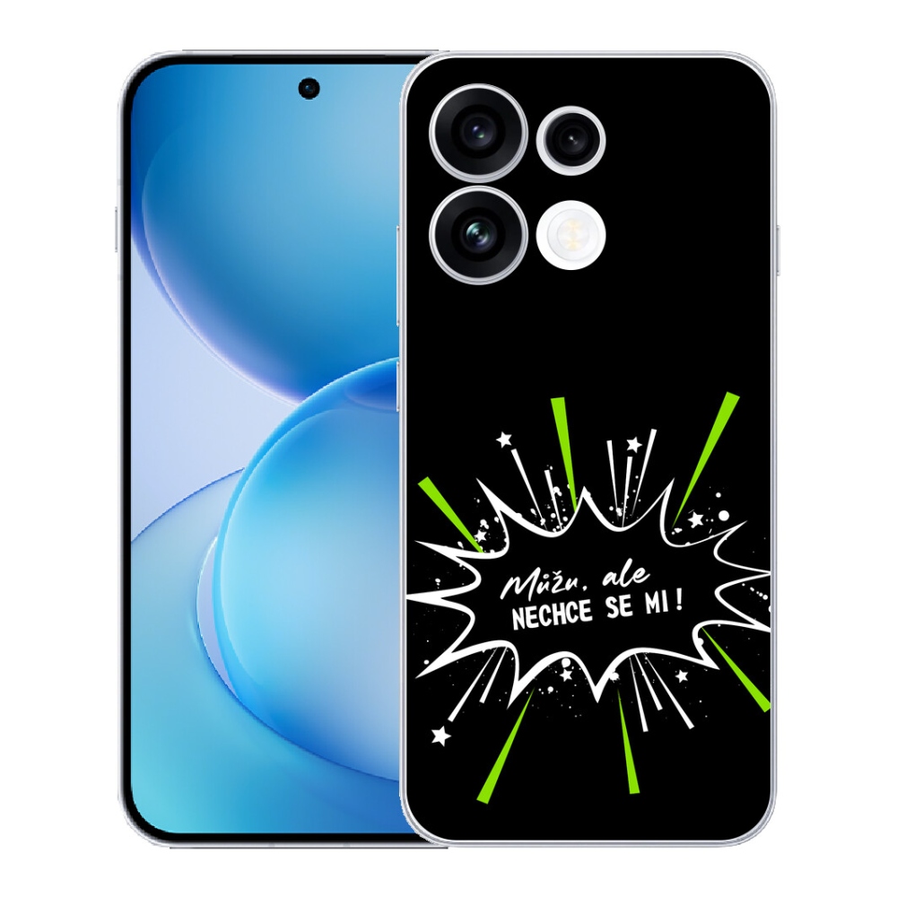 mmCase géltok az Oppo Reno 16 FS 5G-hez – vicces felirat, 11, fekete háttér