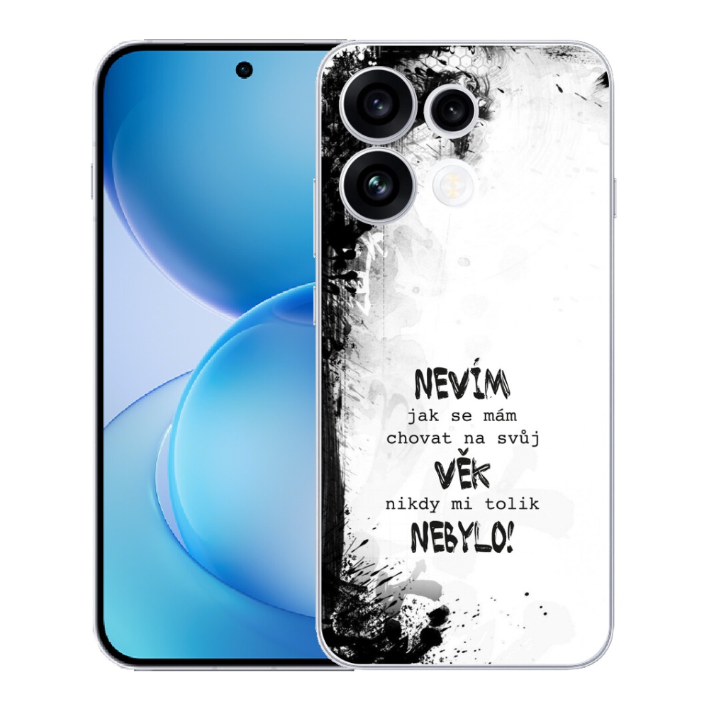 mmCase géltok az Oppo Reno 16 FS 5G-hez – vicces felirat, 14, fehér háttér
