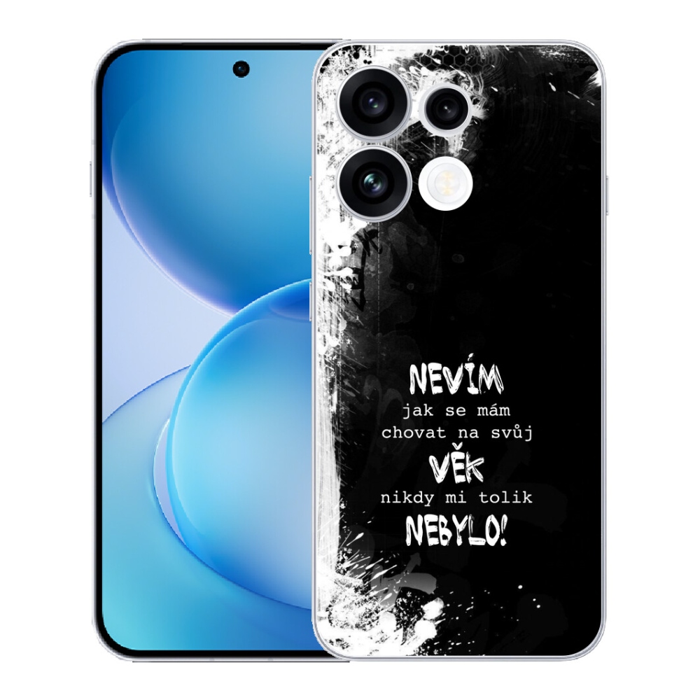 mmCase géltok az Oppo Reno 16 FS 5G-hez – vicces felirat, 14, fekete háttér