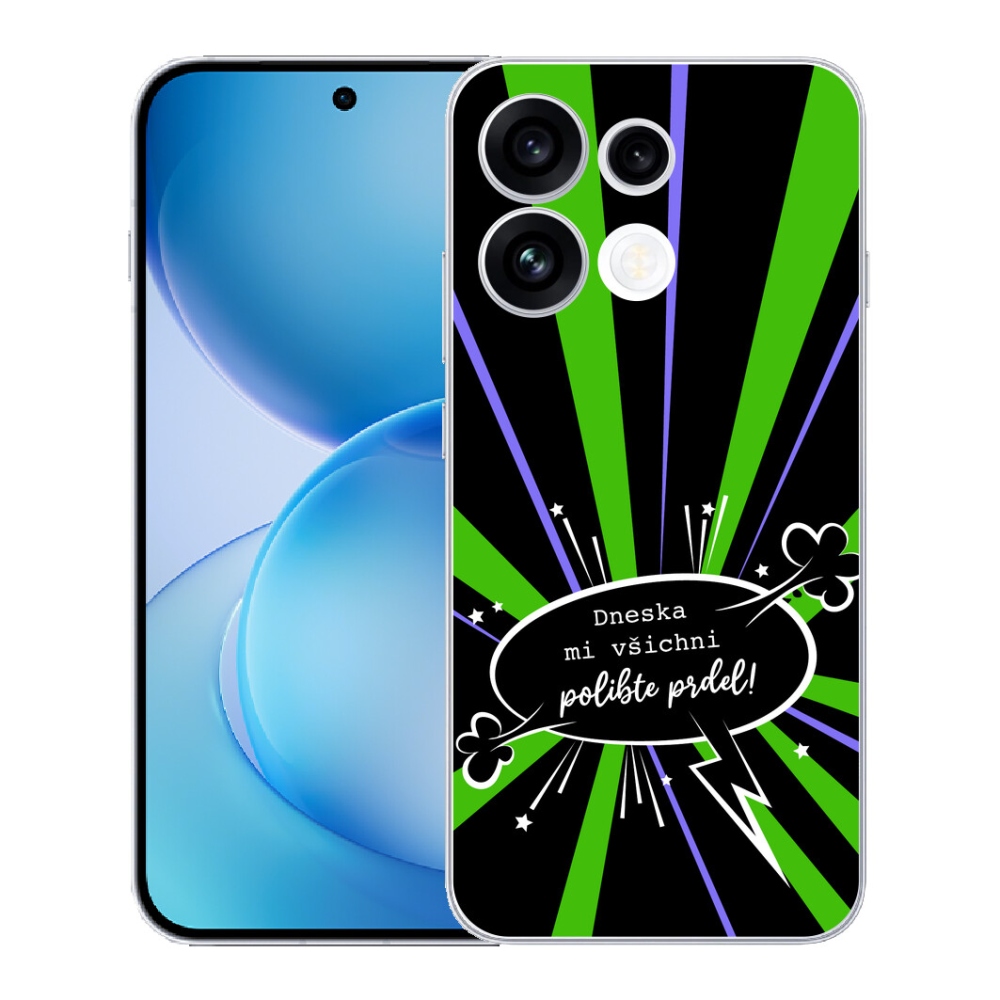 mmCase géltok az Oppo Reno 16 FS 5G-hez – vicces felirat, 15, fekete háttér