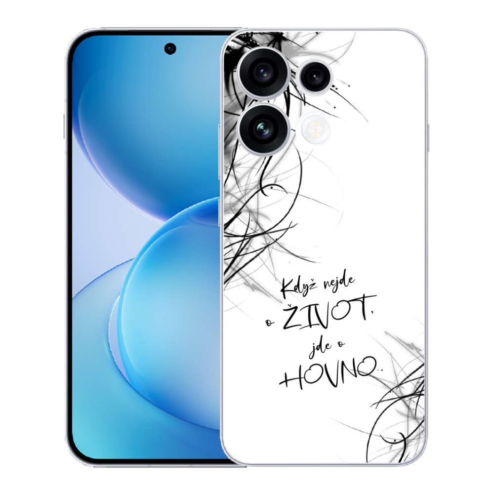 mmCase géltok az Oppo Reno 16 FS 5G-hez – vicces felirat, 16, fehér háttér