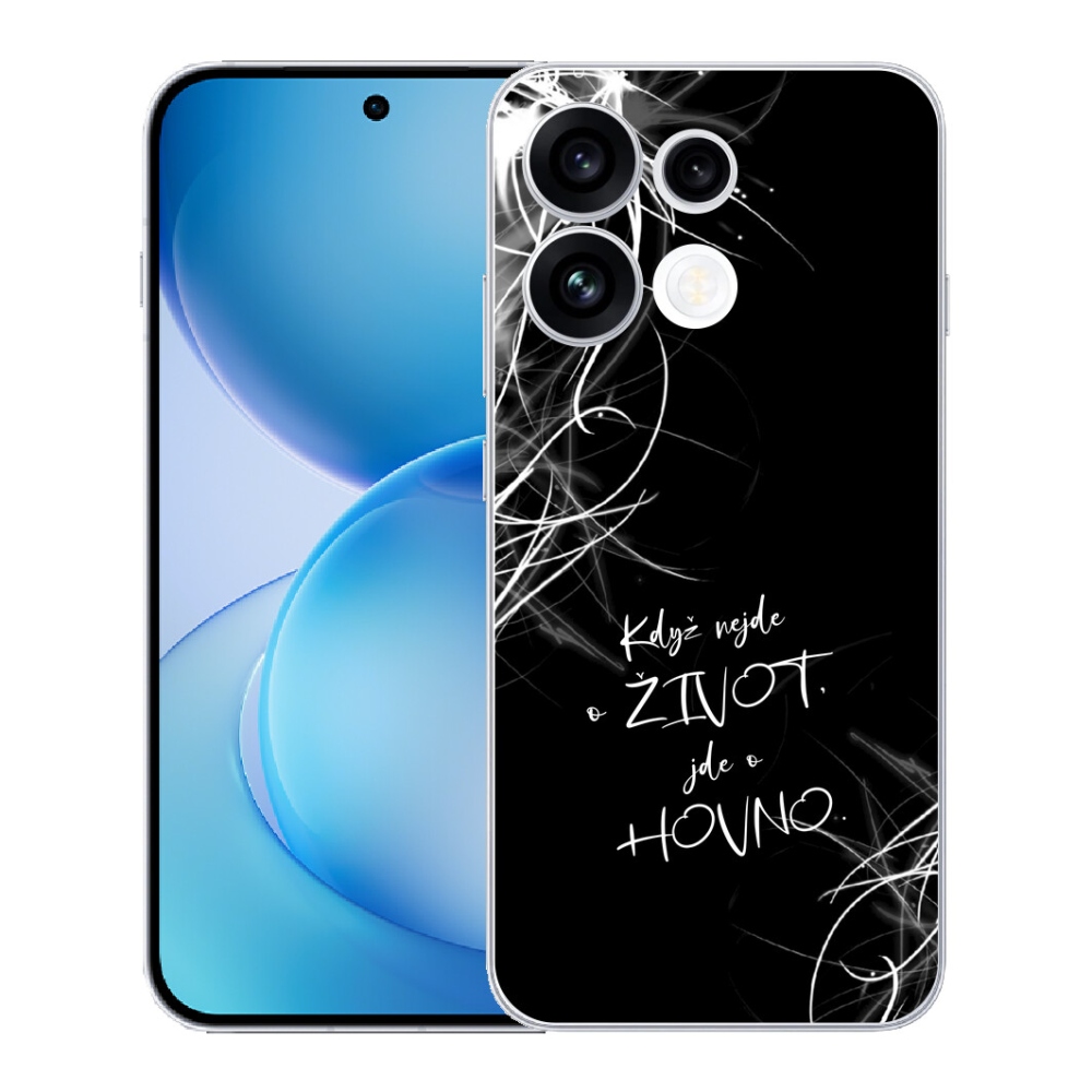 mmCase géltok az Oppo Reno 16 FS 5G-hez – vicces felirat, 16, fekete háttér