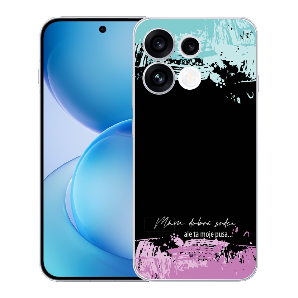 mmCase géltok az Oppo Reno 16 FS 5G-hez – vicces felirat, 3 fekete háttér