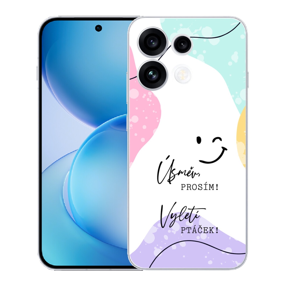 mmCase géltok az Oppo Reno 16 FS 5G-hez – vicces felirat, 4 fehér háttér