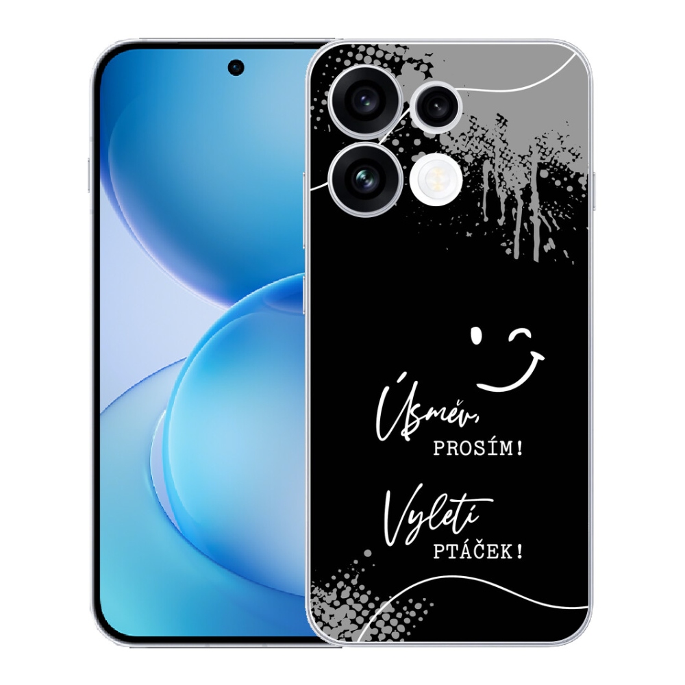 mmCase géltok az Oppo Reno 16 FS 5G-hez – vicces felirat, 4 fekete háttér