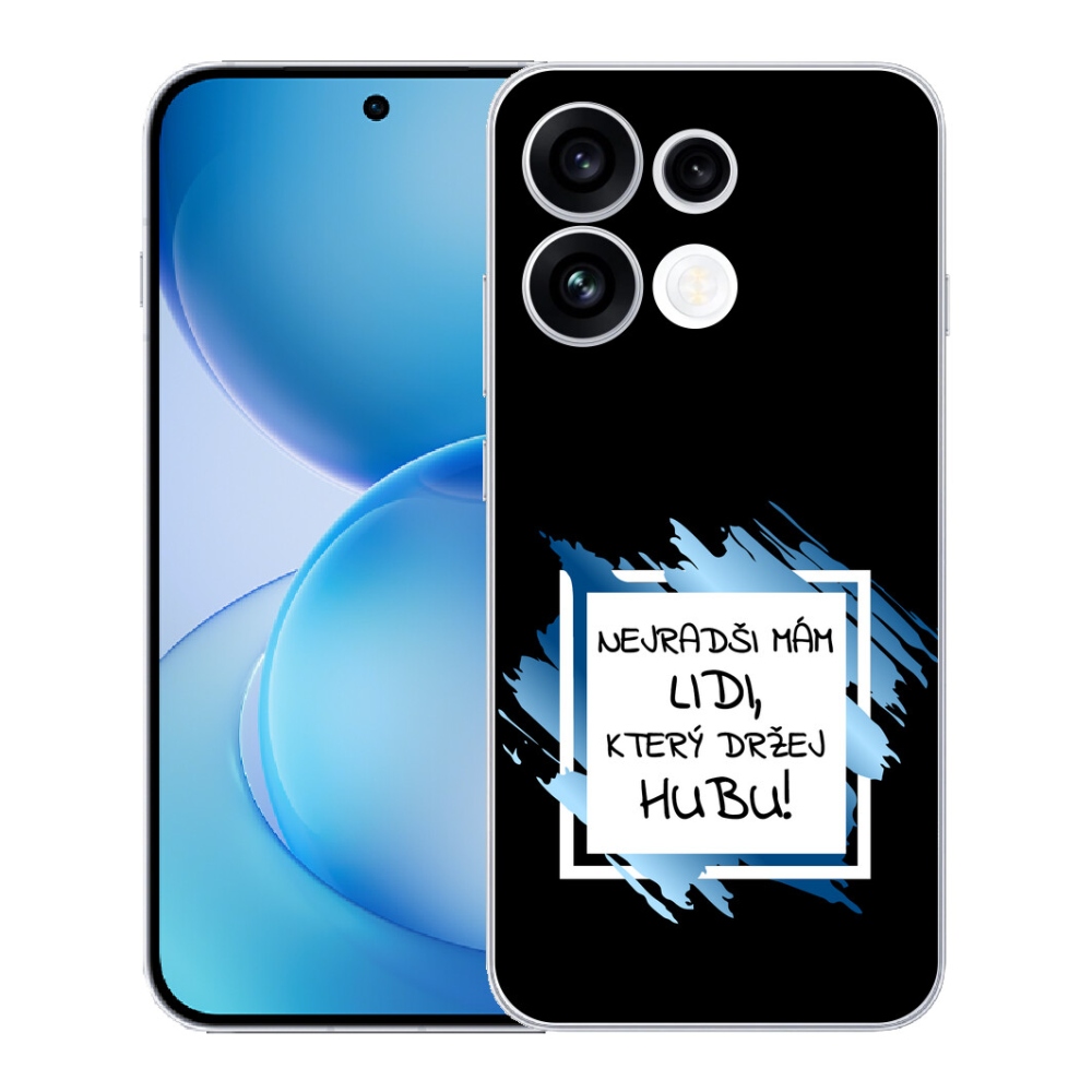 mmCase gél tok az Oppo Reno 16 FS 5G-hez – vicces felirat, 7 fekete-fehér háttér