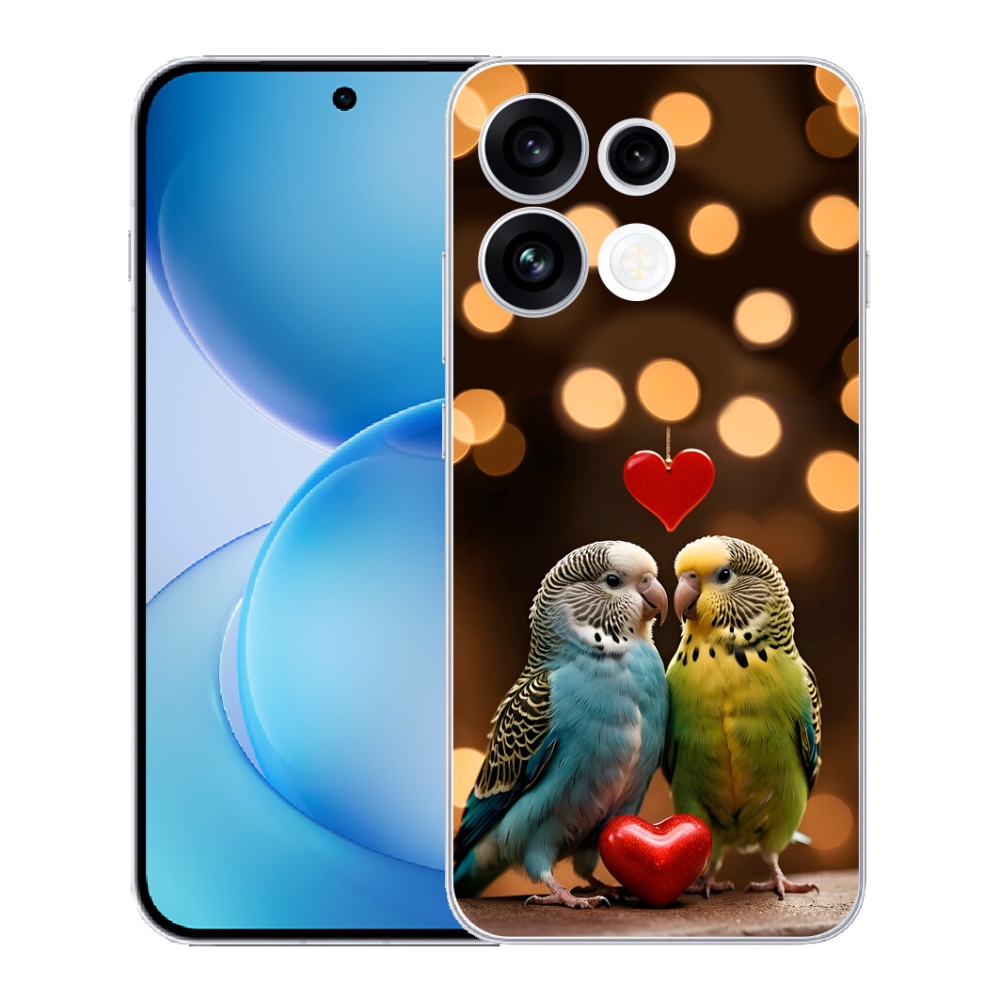mmCase géltok az Oppo Reno 16 FS 5G-hez – szerelmes papagájok