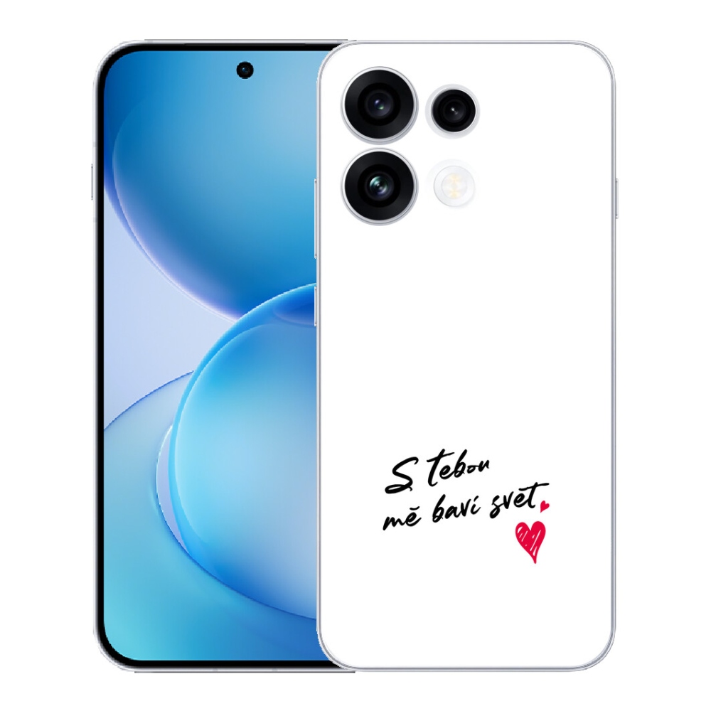 mmCase gél tok az Oppo Reno 16 FS 5G-hez – „In Love” felirat, fehér háttér