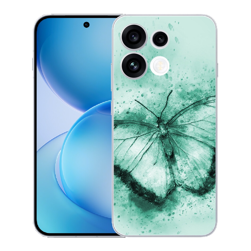 mmCase géltok az Oppo Reno 16 FS 5G-hez – zöld pillangó