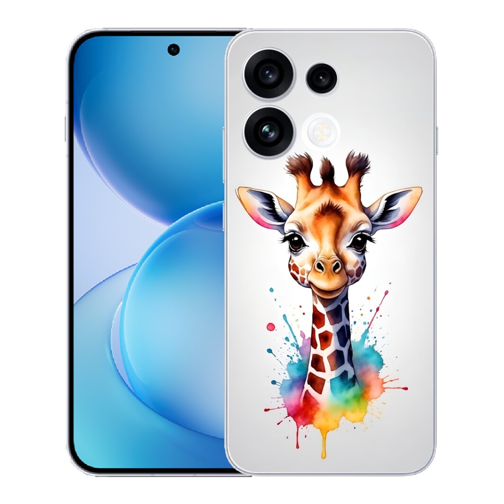 mmCase gél tok az Oppo Reno 16 FS 5G-hez – zsiráf 1