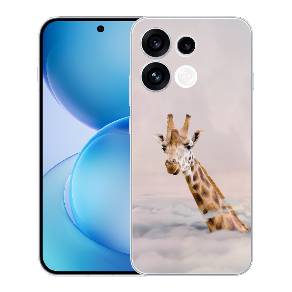 mmCase gél tok az Oppo Reno 16 FS 5G-hez – zsiráf a felhők között