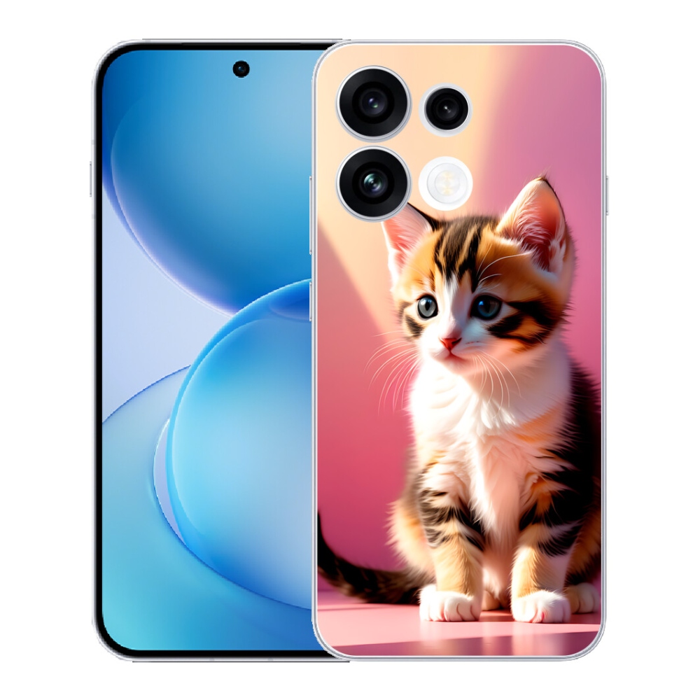 mmCase gél tok az Oppo Reno 16 FS 5G-hez – kíváncsi cica 2