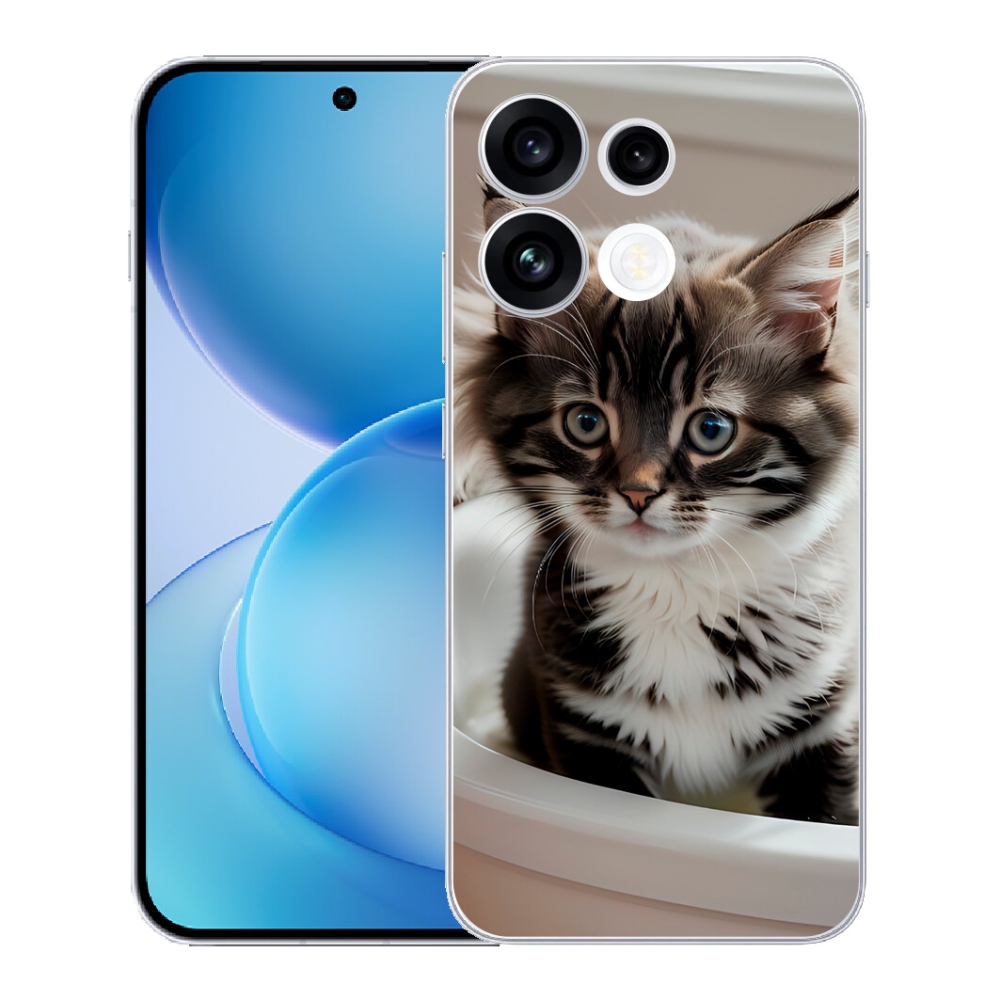 mmCase gél tok az Oppo Reno 16 FS 5G-hez – kíváncsi cica