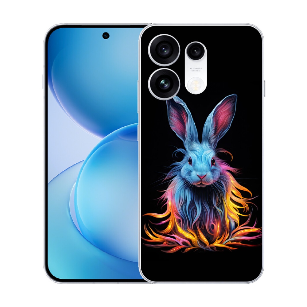mmCase gél tok az Oppo Reno 16 Pro 5G-hez – absztrakt nyúl