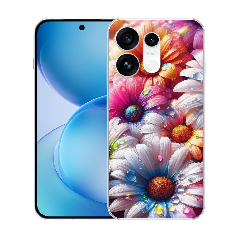 mmCase gél tok az Oppo Reno 16 Pro 5G-hez – színes margaréták