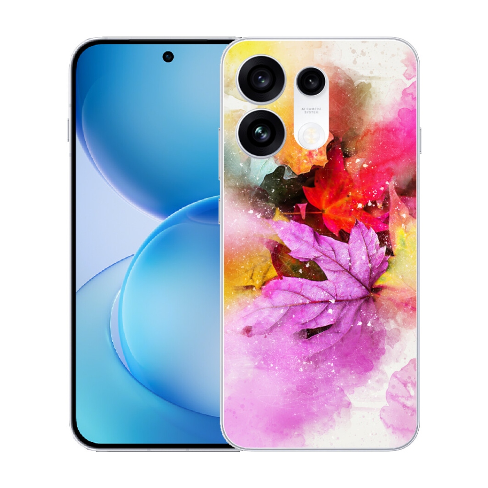 mmCase gél tok az Oppo Reno 16 Pro 5G-hez – színes levelek