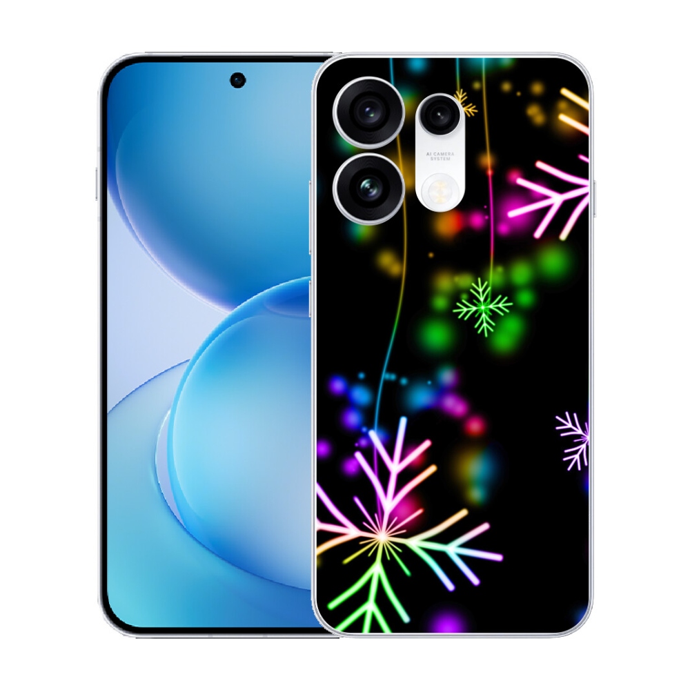 mmCase gél tok az Oppo Reno 16 Pro 5G-hez – színes hópelyhek
