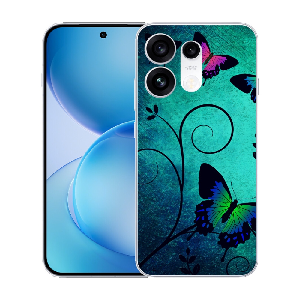 mmCase gél tok az Oppo Reno 16 Pro 5G-hez – színes pillangók