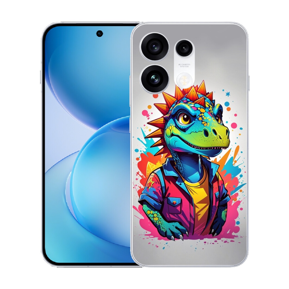 mmCase gél tok az Oppo Reno 16 Pro 5G-hez – színes dinoszaurusz