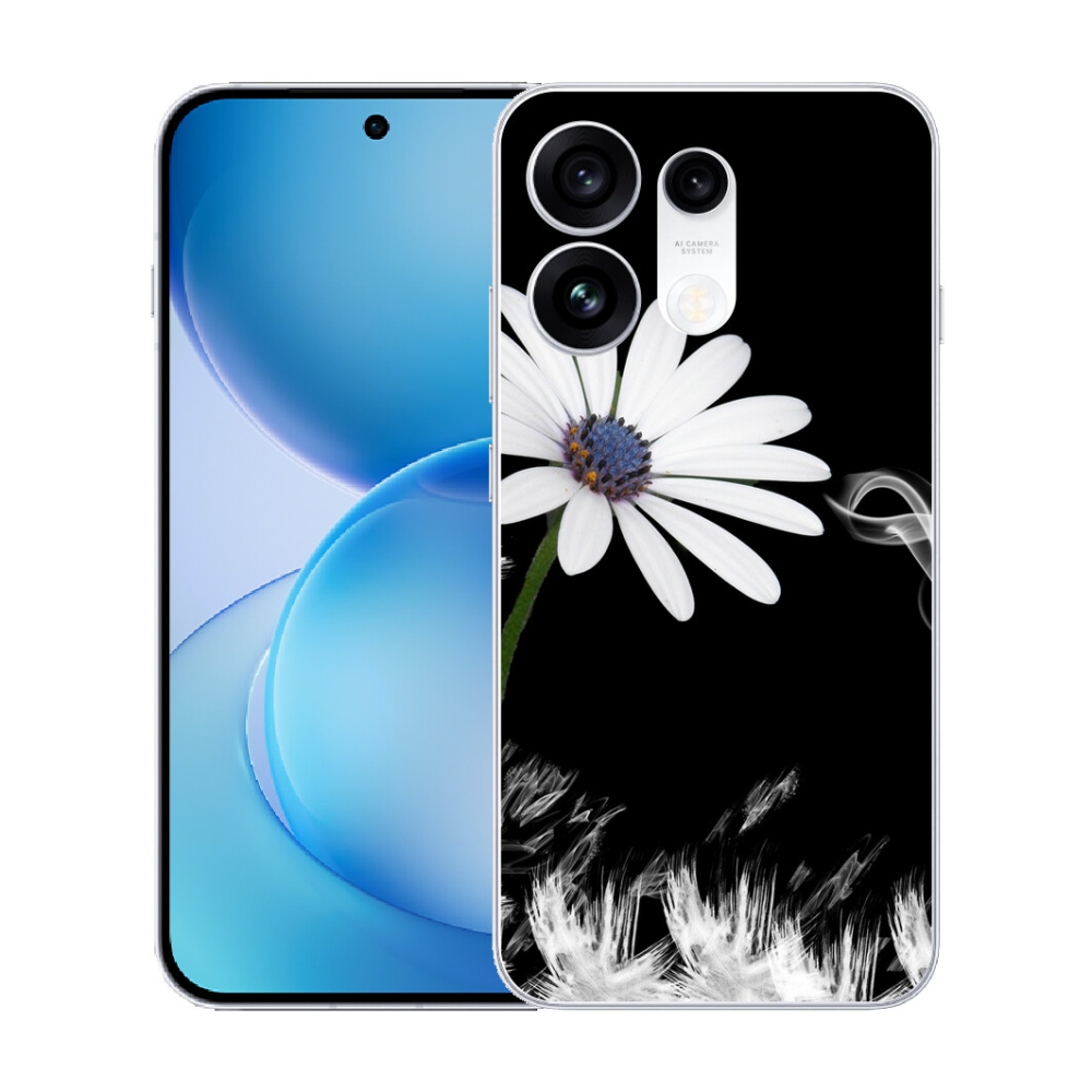 mmCase gél tok az Oppo Reno 16 Pro 5G-hez – fehér virág