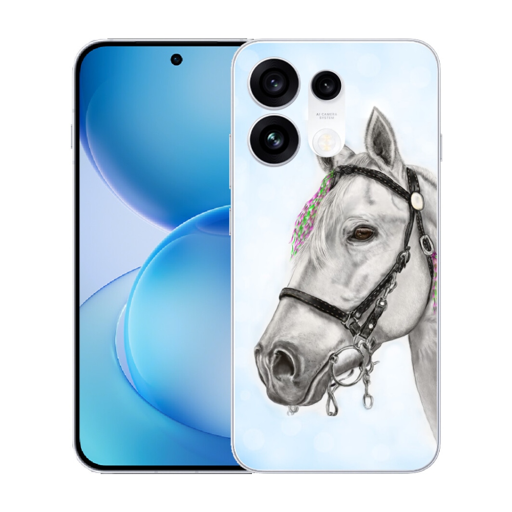 mmCase gél tok az Oppo Reno 16 Pro 5G-hez – fehér ló 1