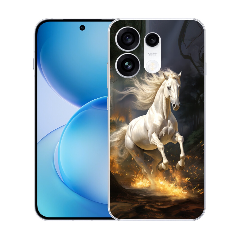 mmCase gél tok az Oppo Reno 16 Pro 5G-hez – fehér ló 2