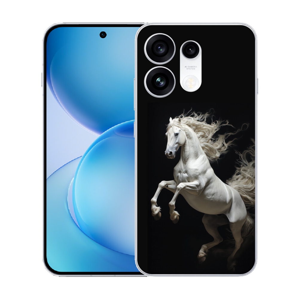 mmCase gél tok az Oppo Reno 16 Pro 5G-hez – fehér ló 4