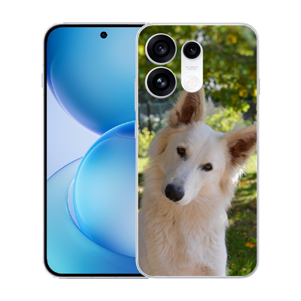 mmCase gél tok az Oppo Reno 16 Pro 5G-hez – fehér svájci juhászkutya 1