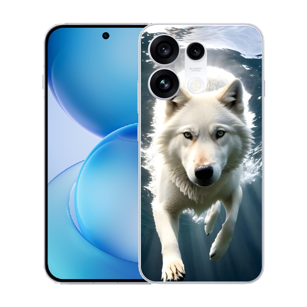 mmCase gél tok az Oppo Reno 16 Pro 5G-hez – fehér farkas