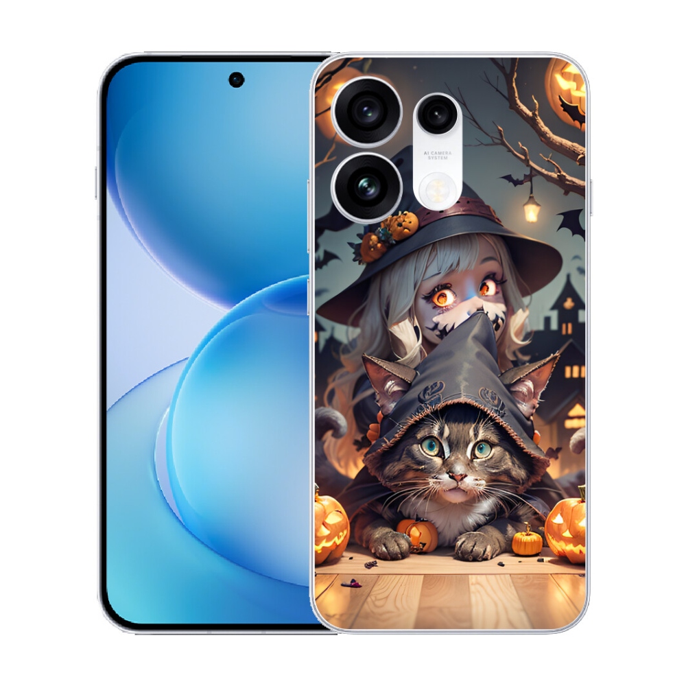 mmCase gél tok az Oppo Reno 16 Pro 5G-hez – boszorkány macskával