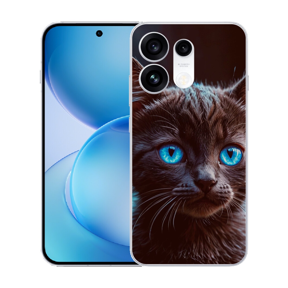mmCase gél tok az Oppo Reno 16 Pro 5G-hez – fekete cica 2