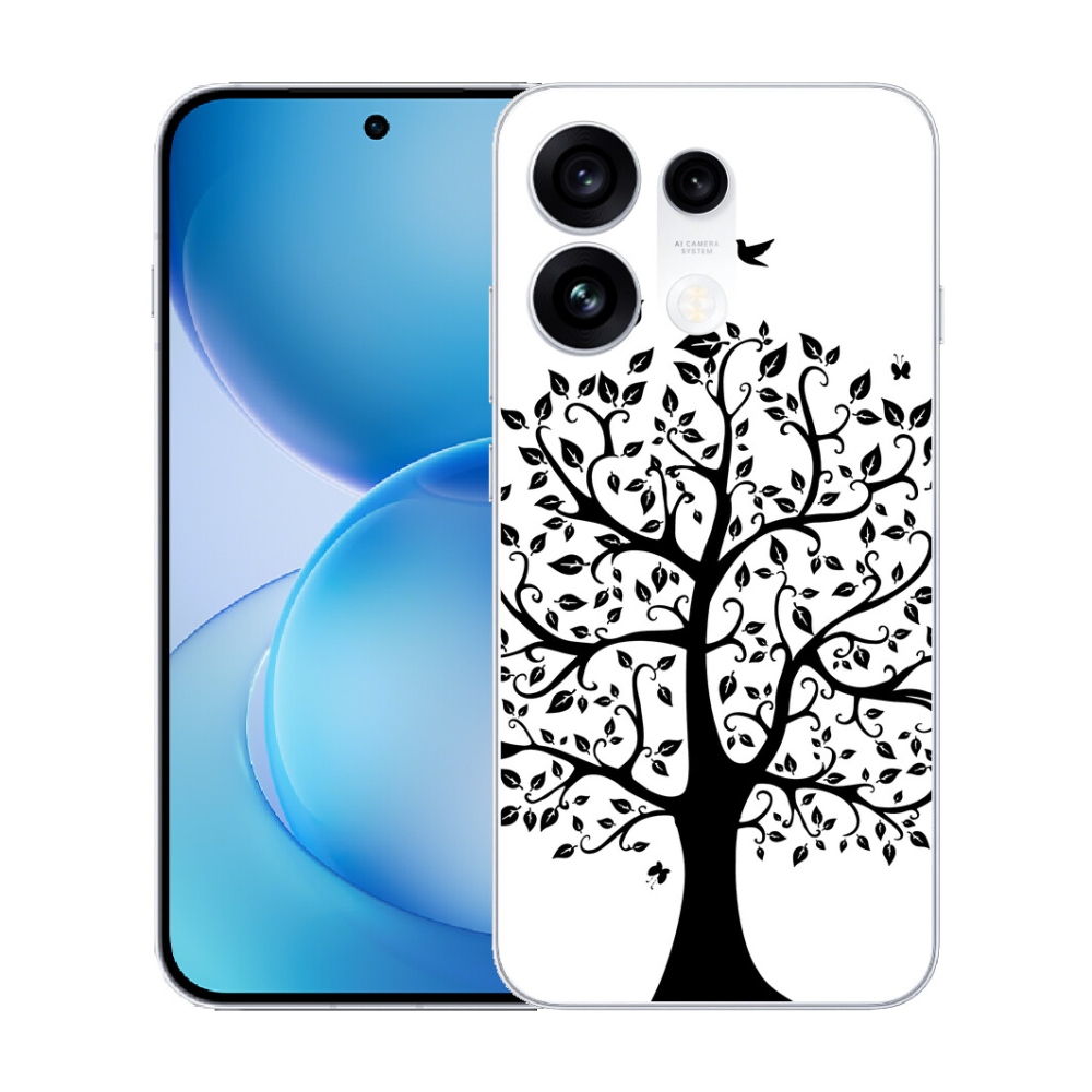 mmCase géltok az Oppo Reno 16 Pro 5G-hez – fekete-fehér fa