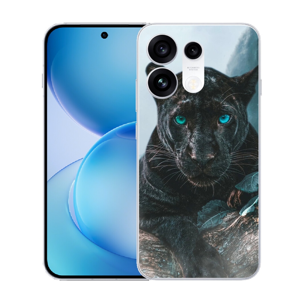 mmCase gél tok az Oppo Reno 16 Pro 5G-hez – fekete párduc