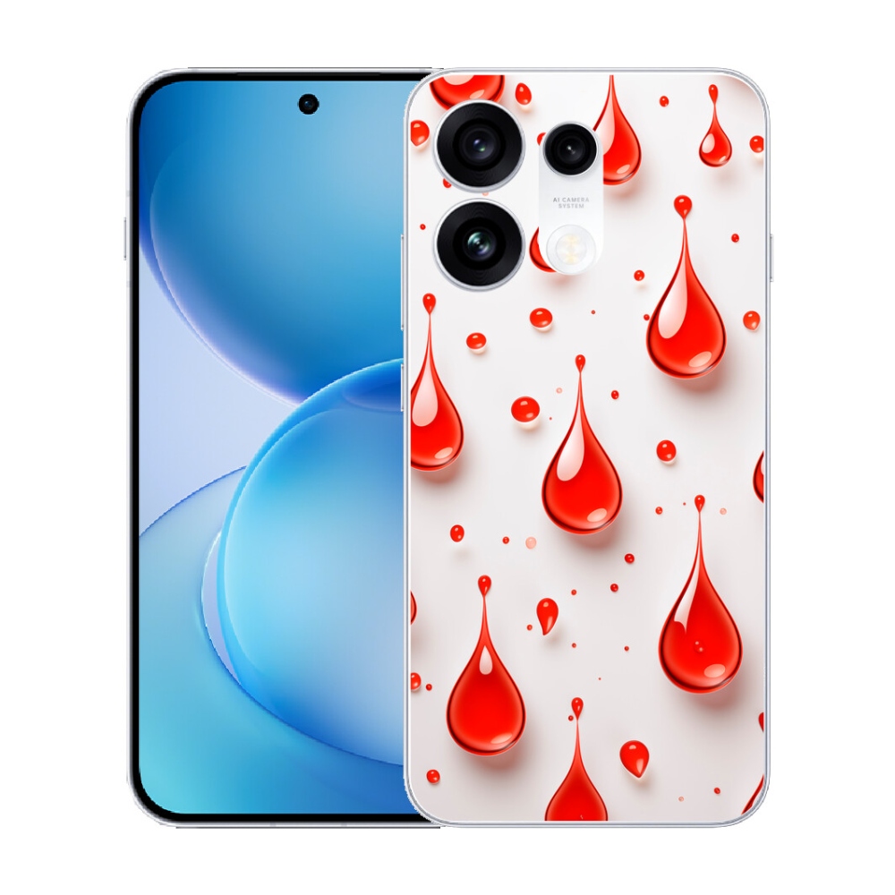 mmCase gél tok az Oppo Reno 16 Pro 5G-hez – piros cseppek